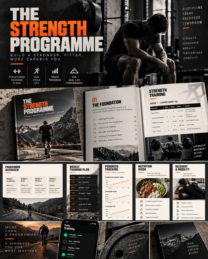 Strength programme book spreads